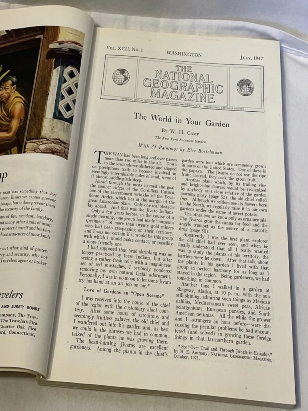 Vintage National Geographic Magazine July 1947 Vol 92 No 1 Mohawk River Garden
